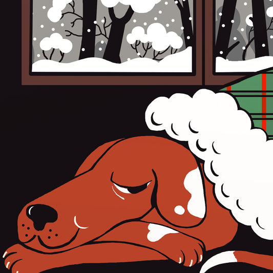 Dog Under Warm Blanket