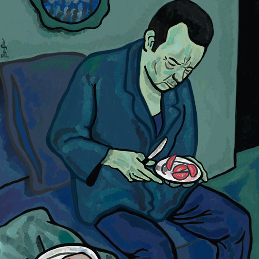 Old Man Having Dinner