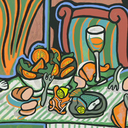 Still Life With Fish And Tomatoes